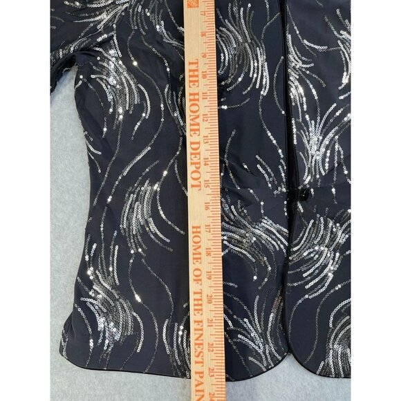 Alex Evenings Ladies Jacket and Camisole Set Grey with Sequins Size Petite Large - Picture 13 of 16